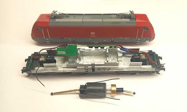 Motor Umbausatz für BR 101  Tillig von Mashima Motor  auf  Glockenankermotor