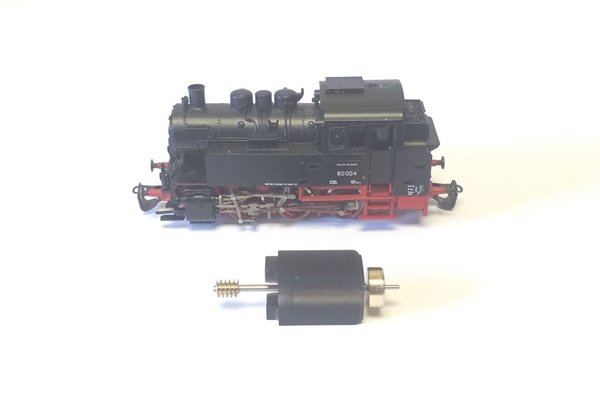 Motor Umbausatz für Roco BR 80 (36000-36004) auf Glockenankermotor Spur TT